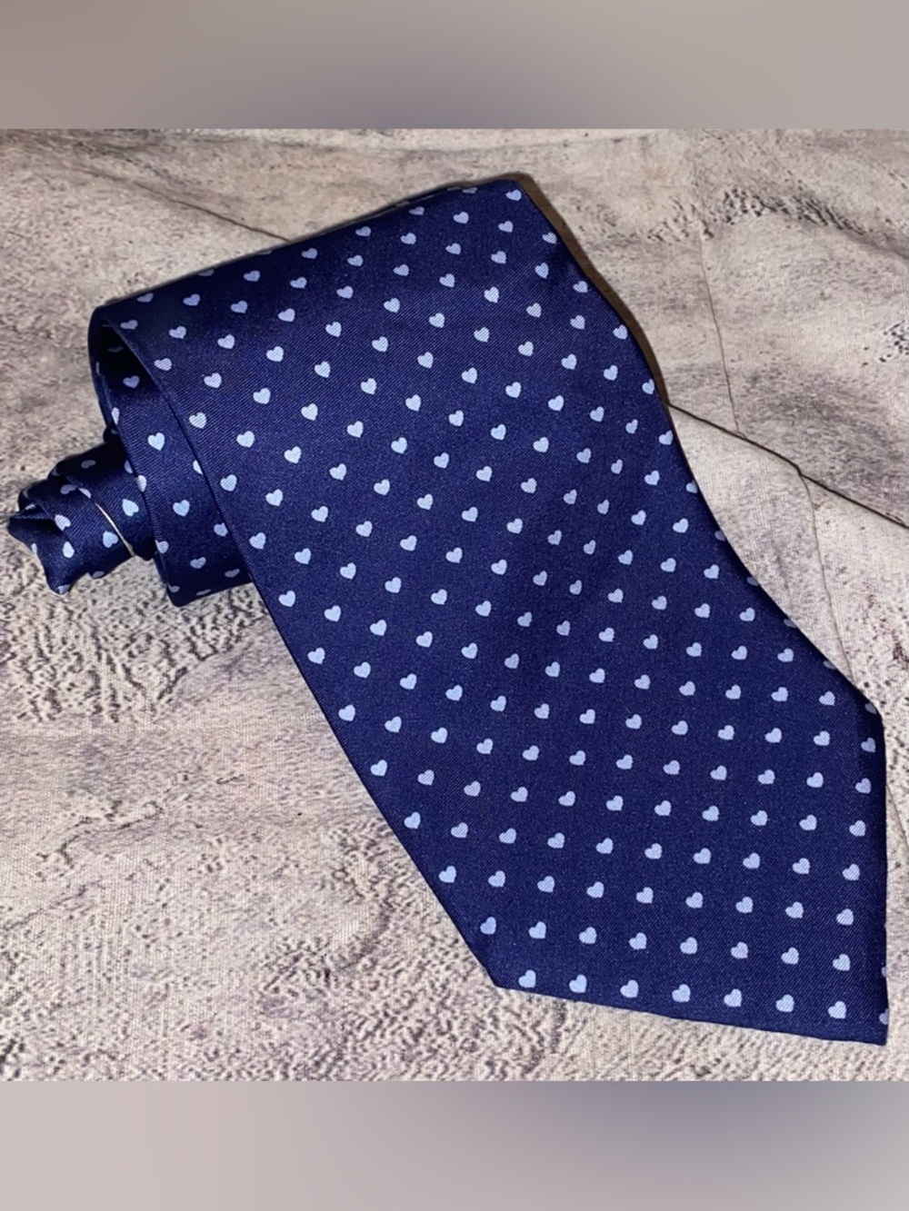 Chopard 100% Silk Tie Necktie Italy Heart Accent Patterned Classic Handmade